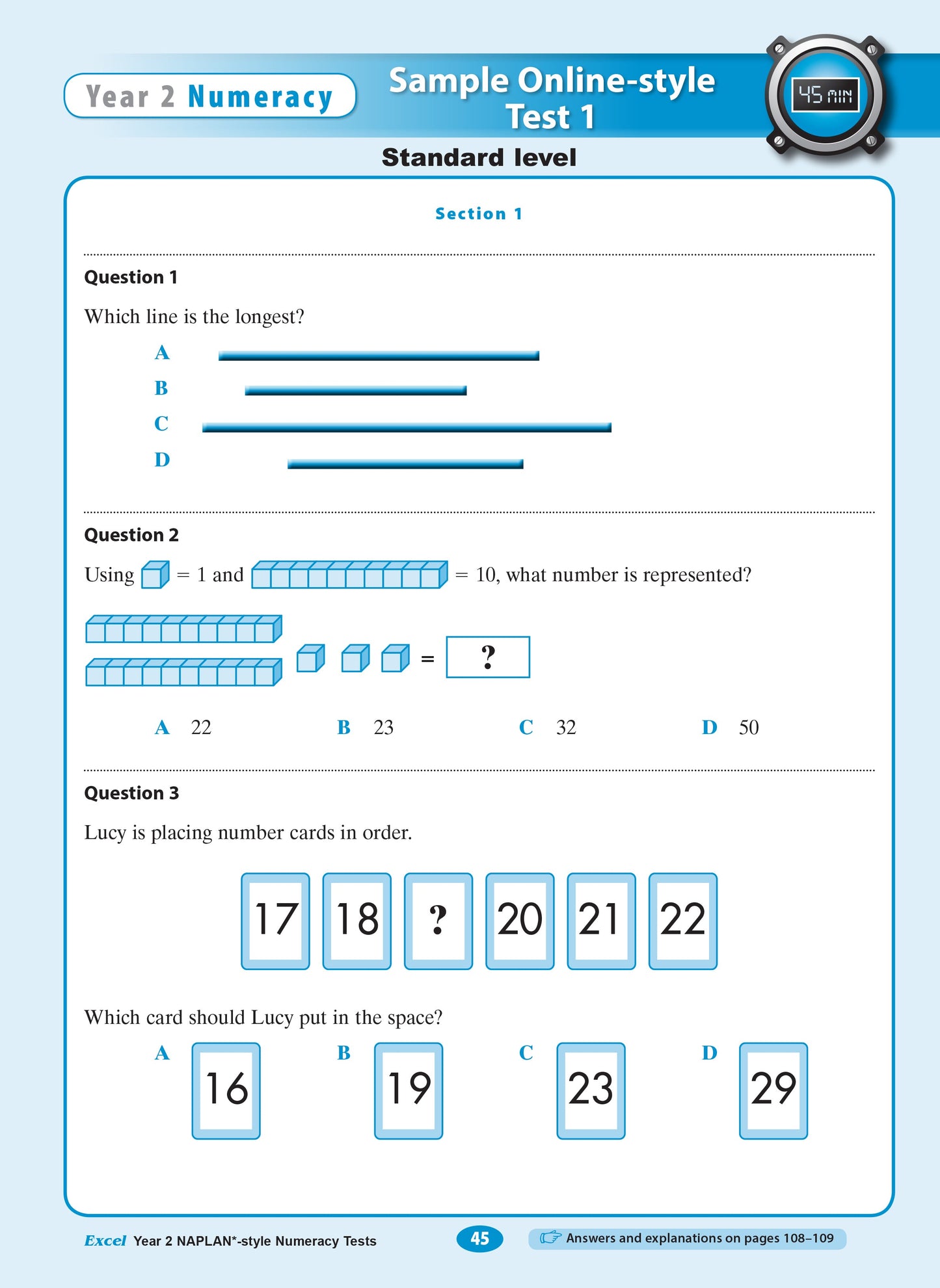 Excel Year 2 NAPLAN*-style Numeracy Tests