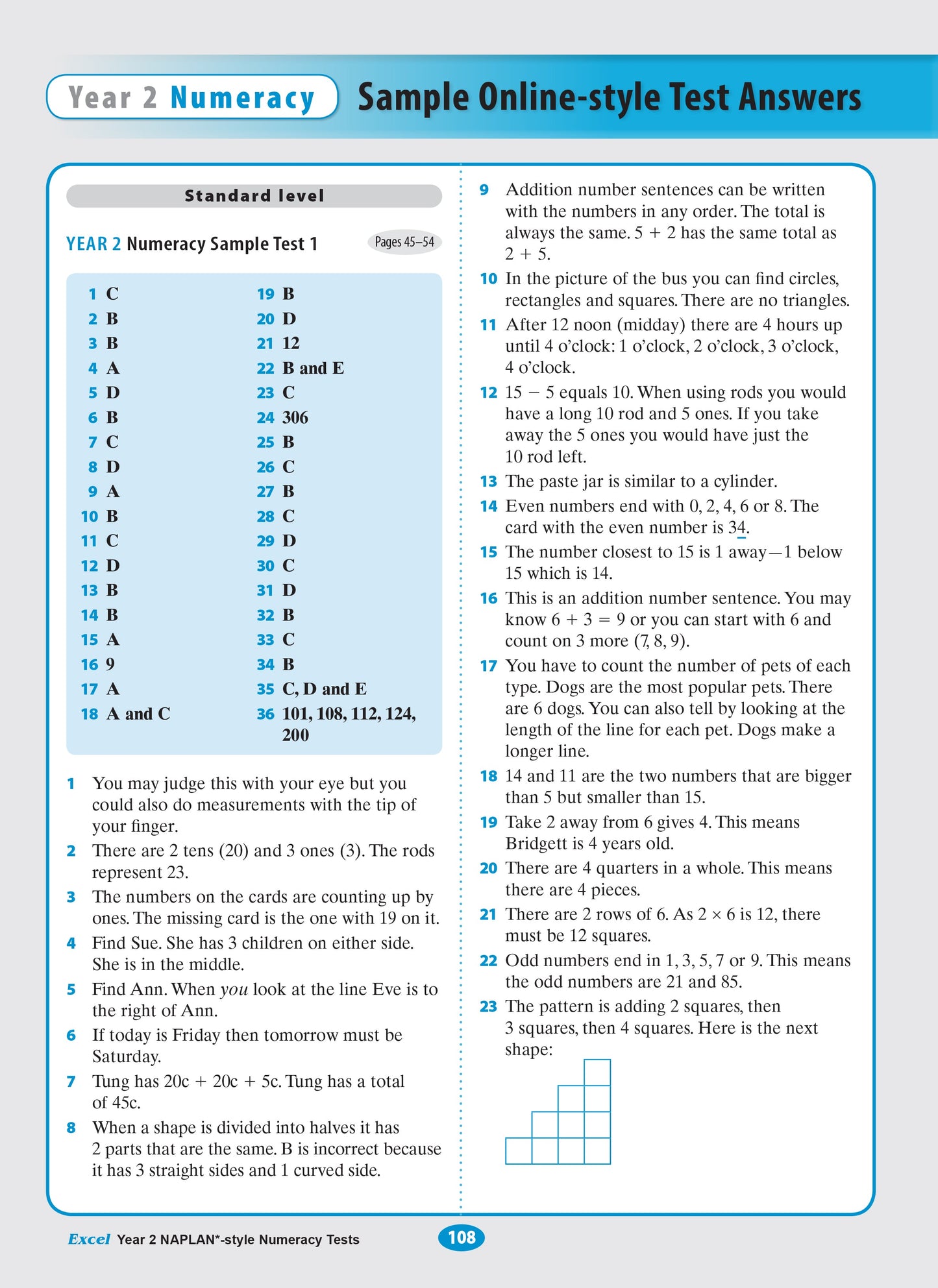 Excel Year 2 NAPLAN*-style Numeracy Tests