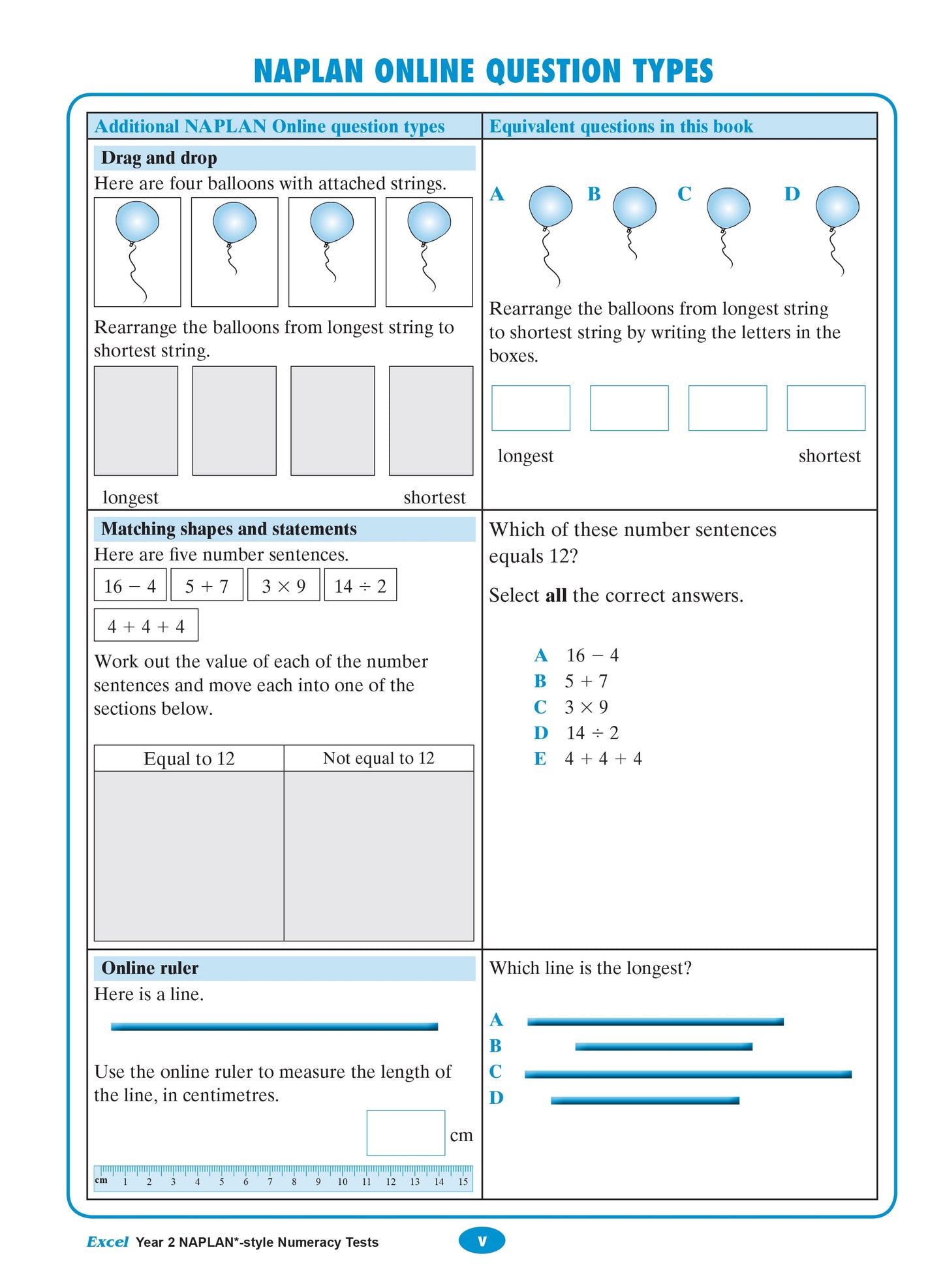 Excel Year 2 NAPLAN*-style Numeracy Tests