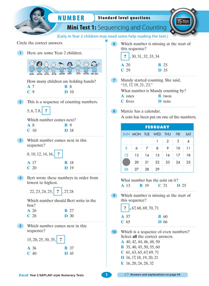 Excel Year 2 NAPLAN*-style Numeracy Tests