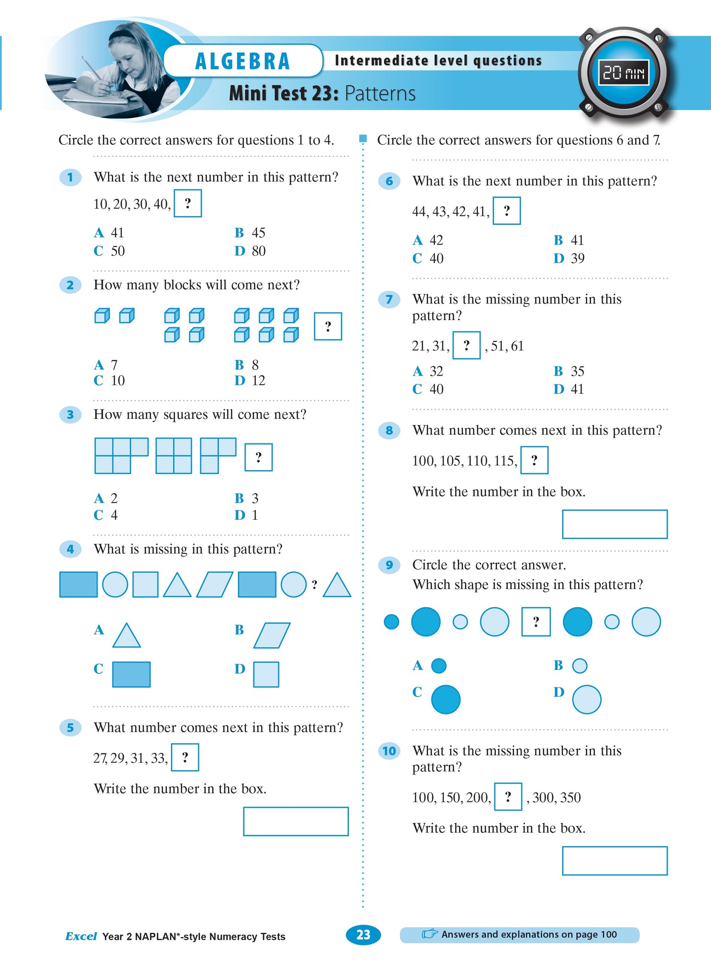 Excel Year 2 NAPLAN*-style Numeracy Tests