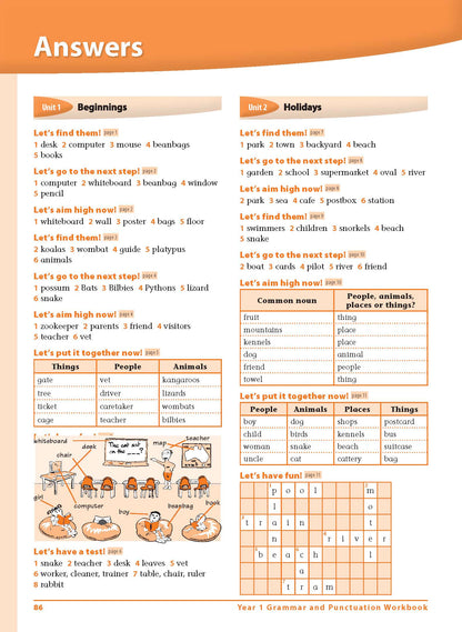 Excel Advanced Skills - Grammar and Punctuation Workbook Year 1
