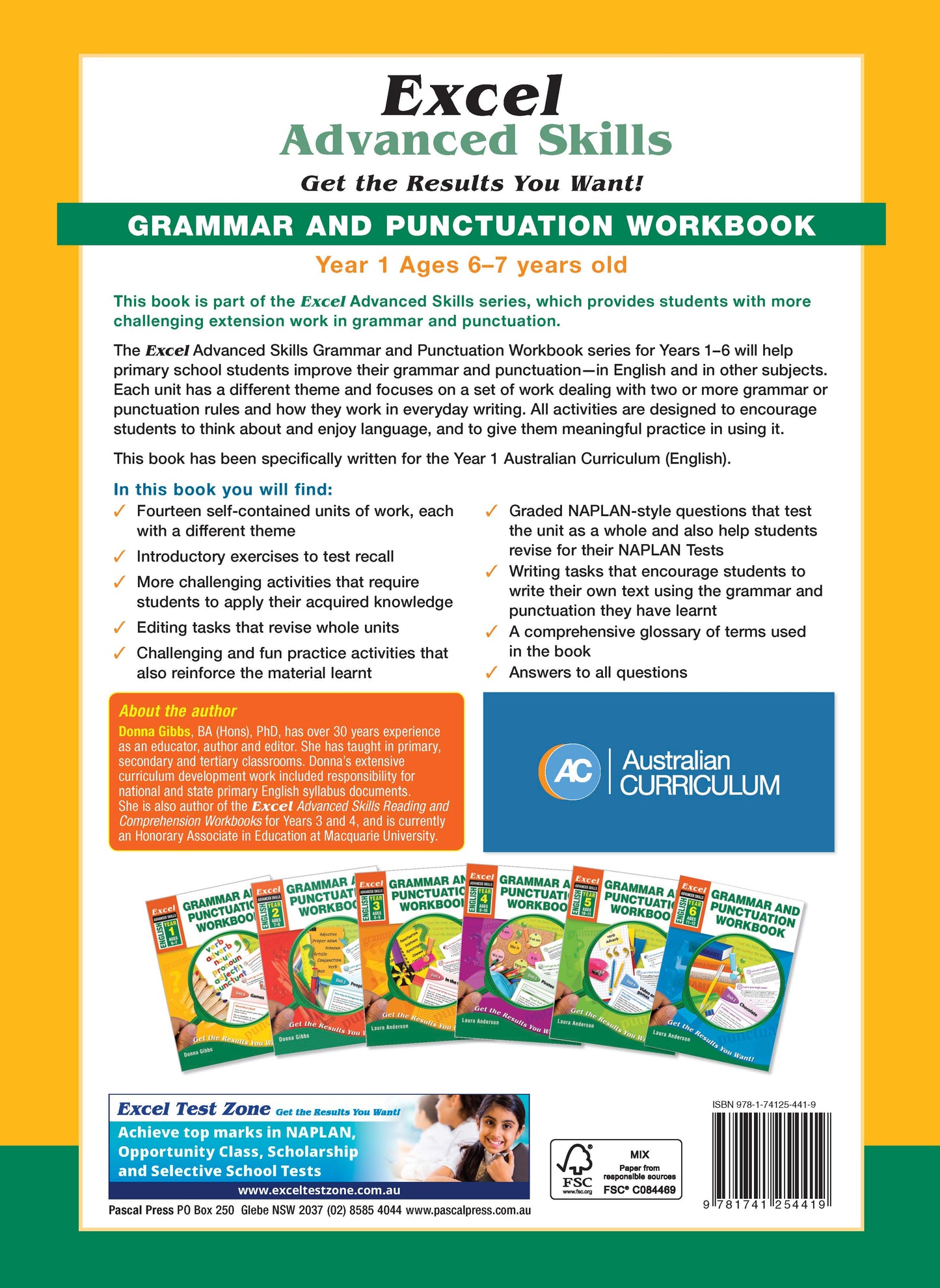 Excel Advanced Skills - Grammar and Punctuation Workbook Year 1