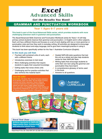 Excel Advanced Skills - Grammar and Punctuation Workbook Year 1