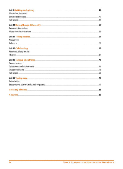 Excel Advanced Skills - Grammar and Punctuation Workbook Year 1
