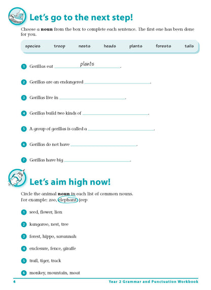 Excel Advanced Skills - Grammar and Punctuation Workbook Year 2
