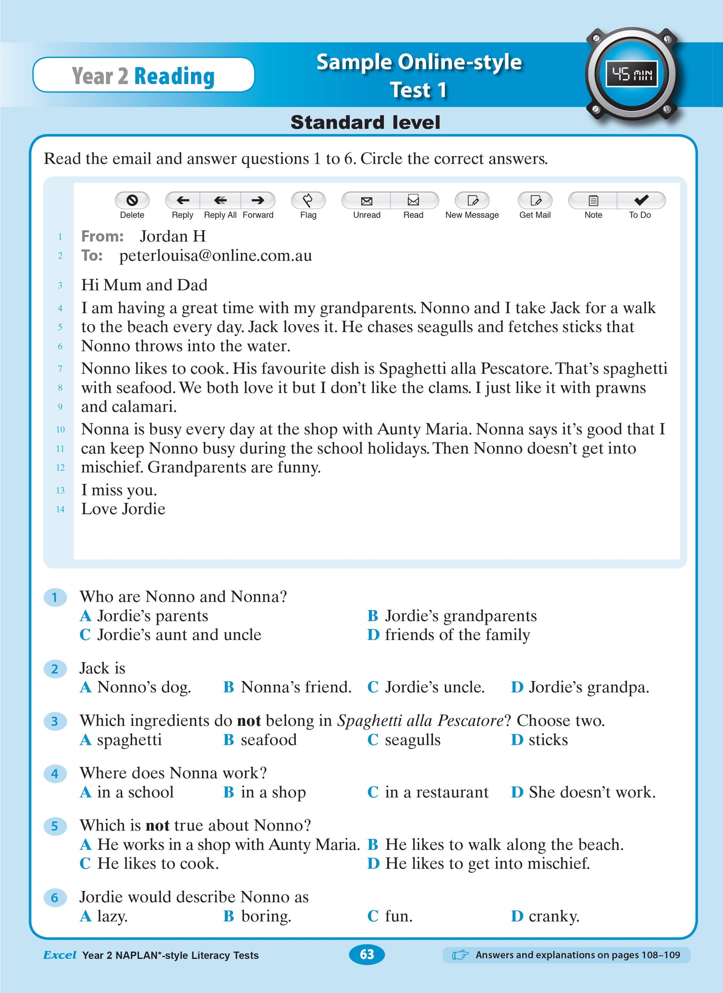 Excel Year 2 NAPLAN*-style Literacy Tests