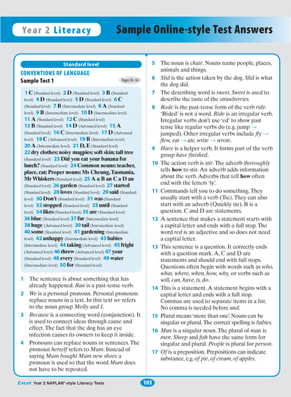 Excel Year 2 NAPLAN*-style Literacy Tests