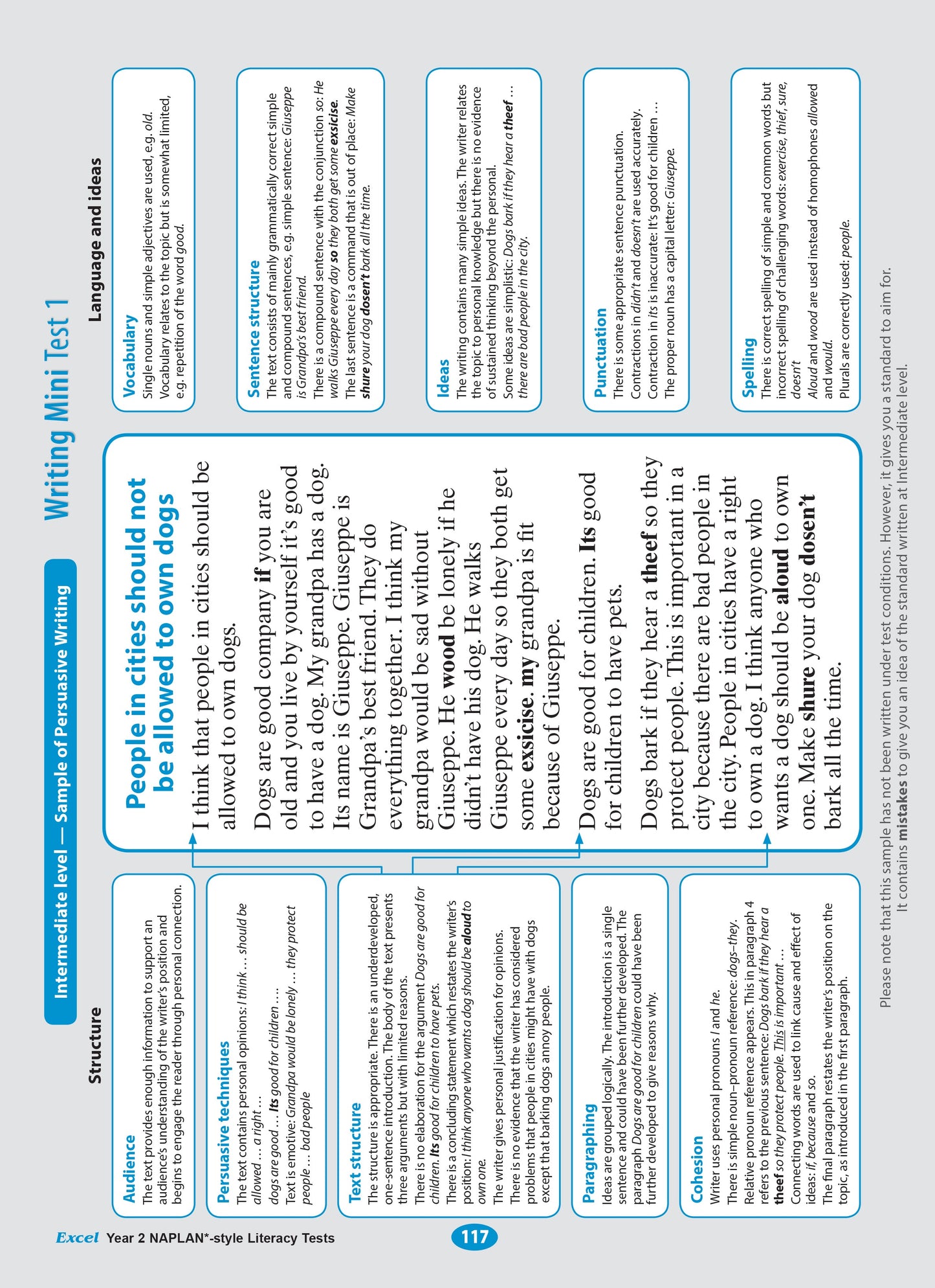 Excel Year 2 NAPLAN*-style Literacy Tests
