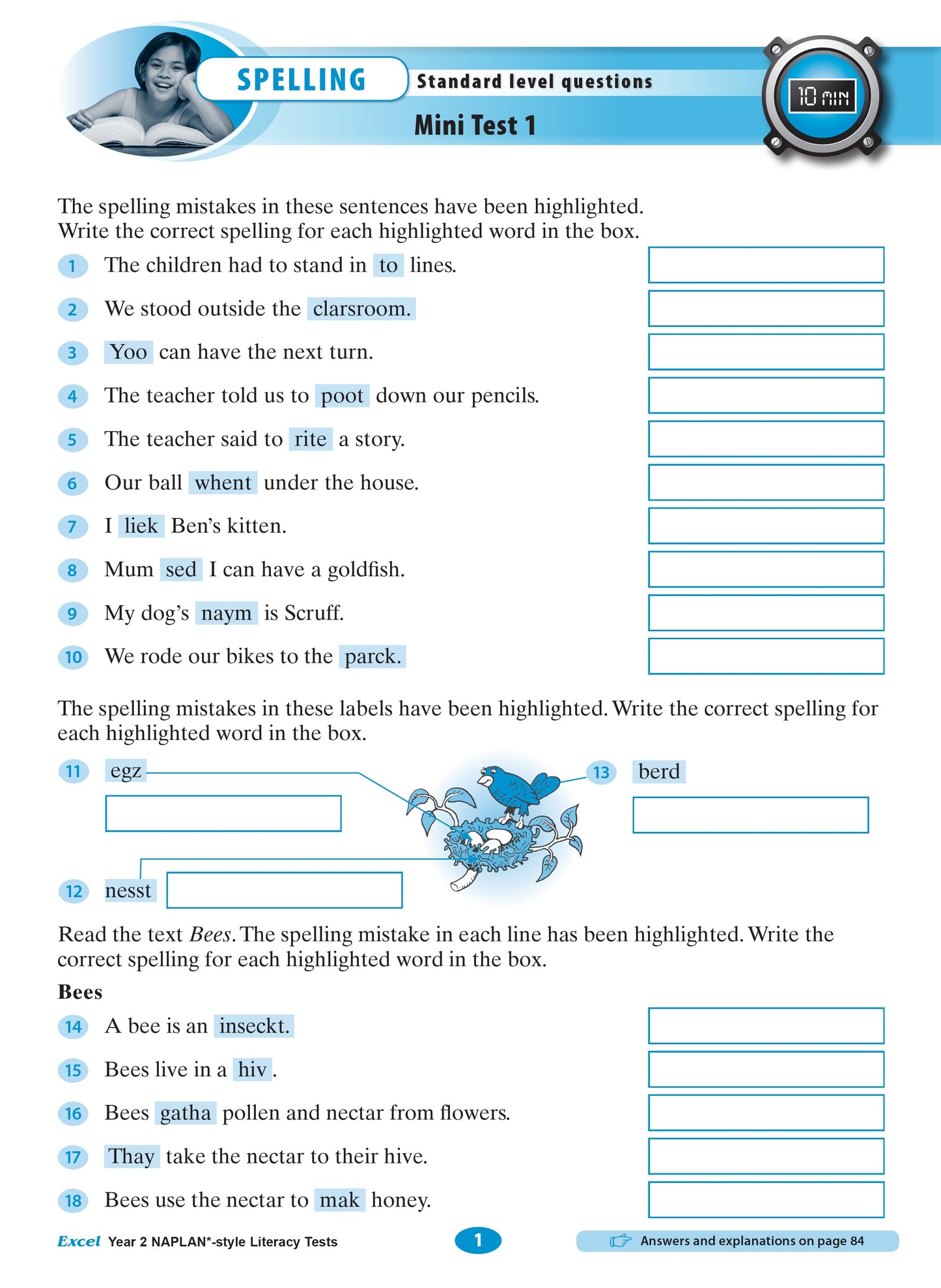 Excel Year 2 NAPLAN*-style Literacy Tests