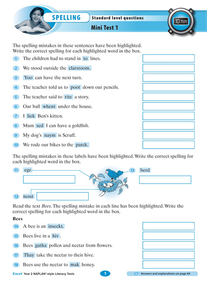 Excel Year 2 NAPLAN*-style Literacy Tests