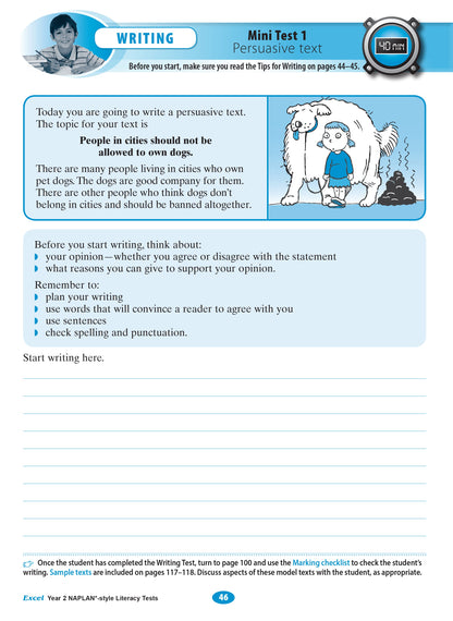 Excel Year 2 NAPLAN*-style Literacy Tests