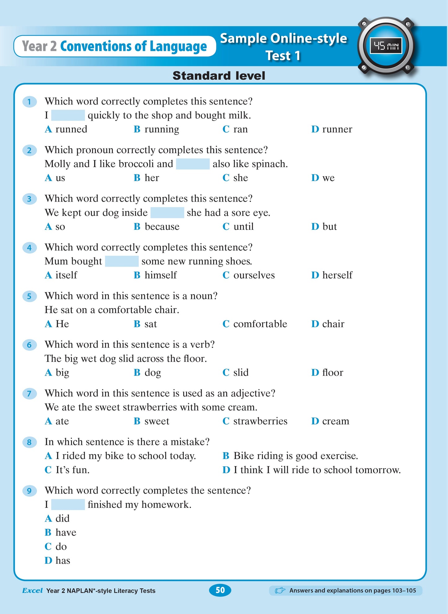 Excel Year 2 NAPLAN*-style Literacy Tests