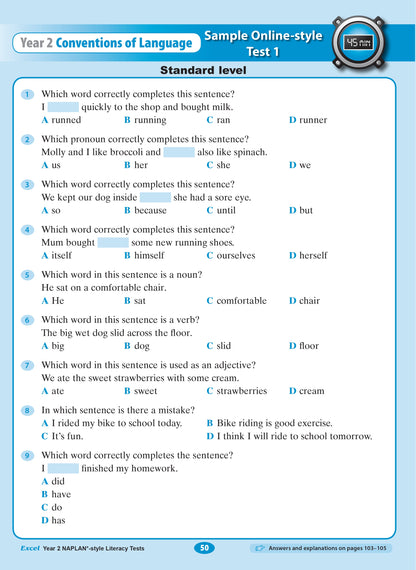 Excel Year 2 NAPLAN*-style Literacy Tests