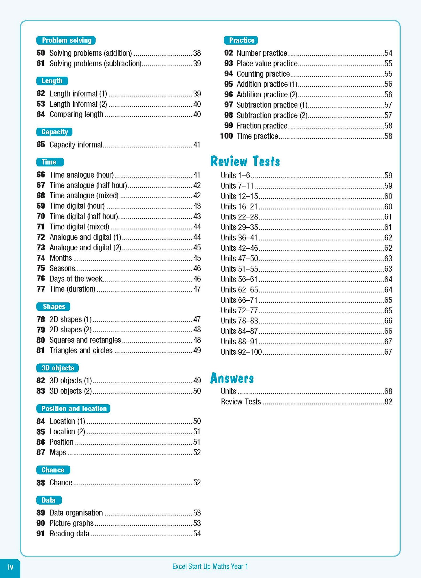 Excel Advanced Skills - Start Up Maths Year 1