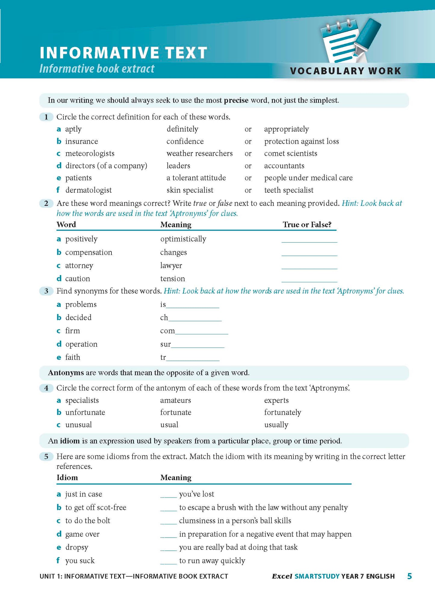 Excel SmartStudy - English Year 7