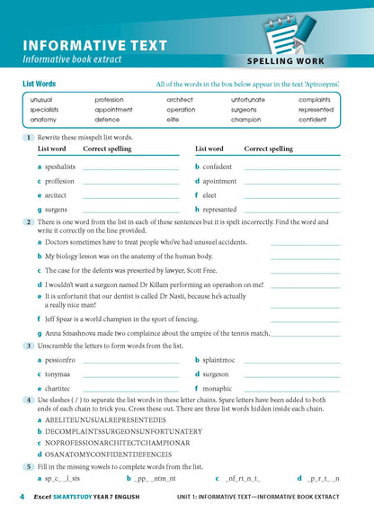 Excel SmartStudy - English Year 7