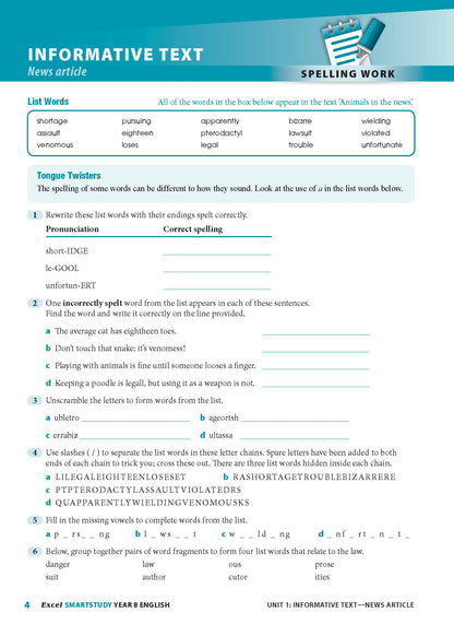 Excel SmartStudy - English Year 8