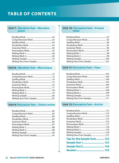 Excel SmartStudy - English Year 9