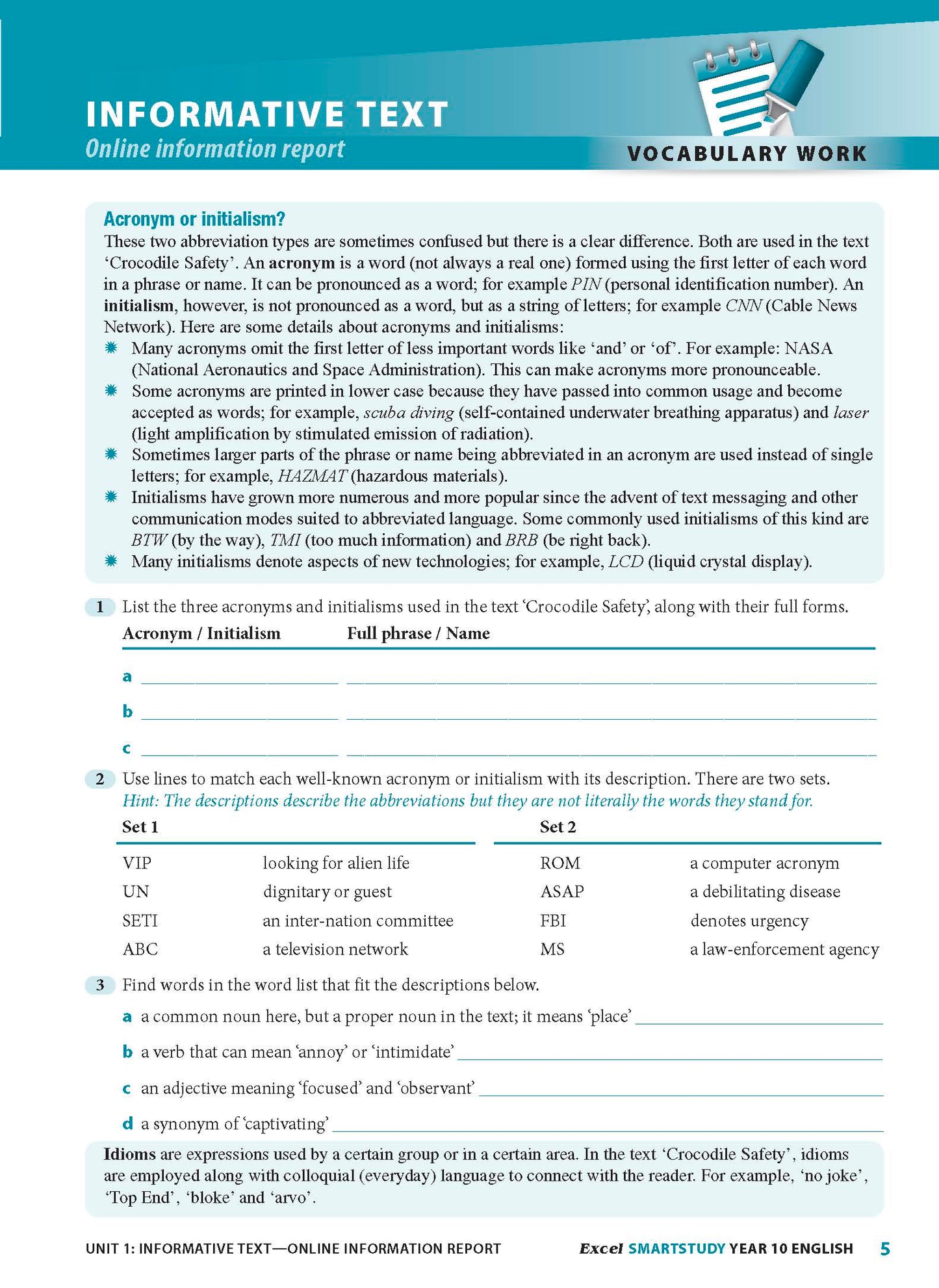 Excel SmartStudy - English Year 10