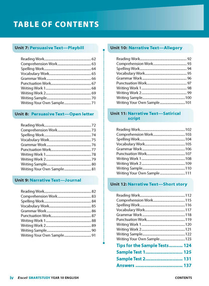 Excel SmartStudy - English Year 10