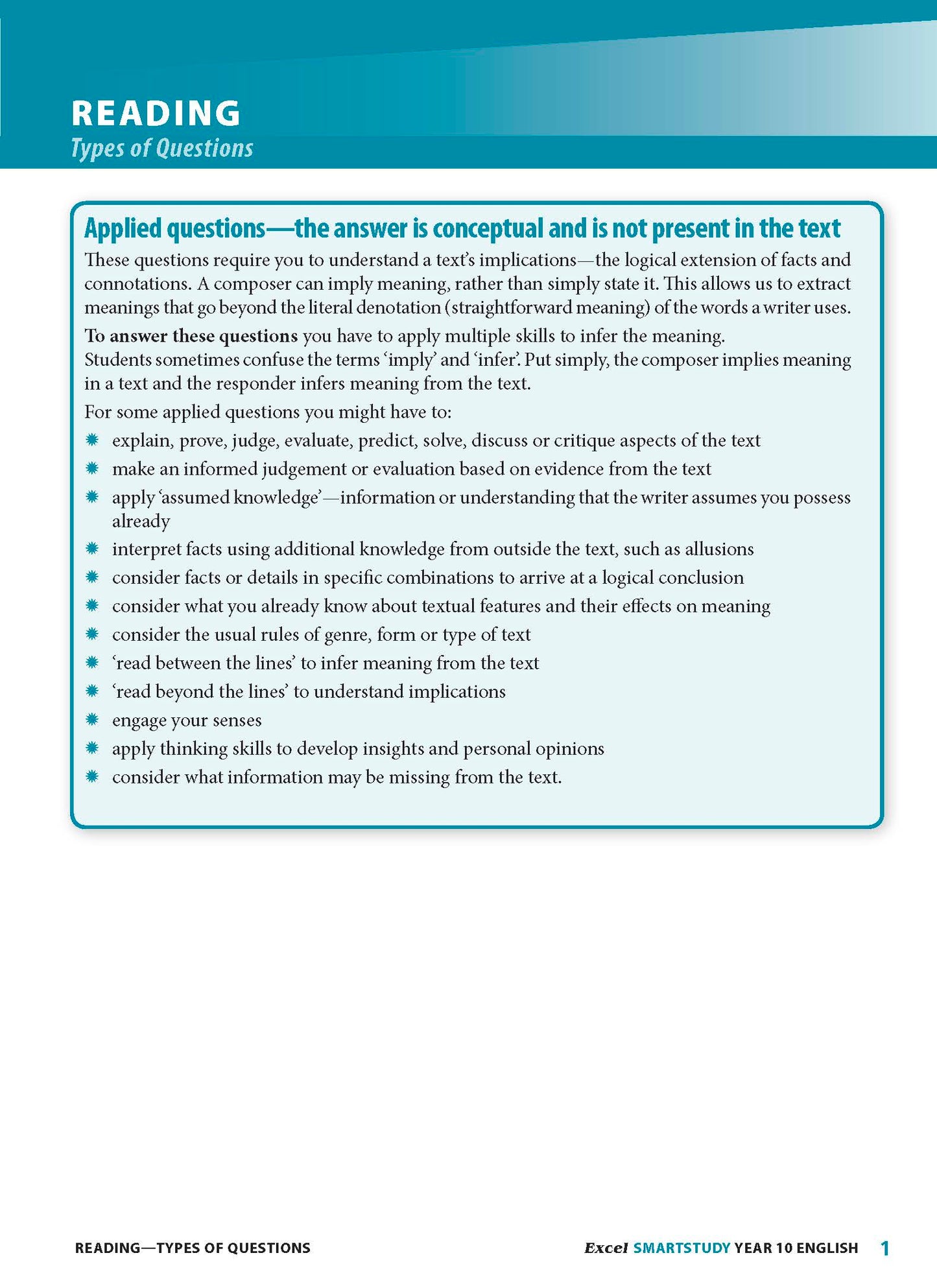 Excel SmartStudy - English Year 10