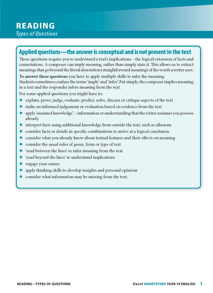 Excel SmartStudy - English Year 10