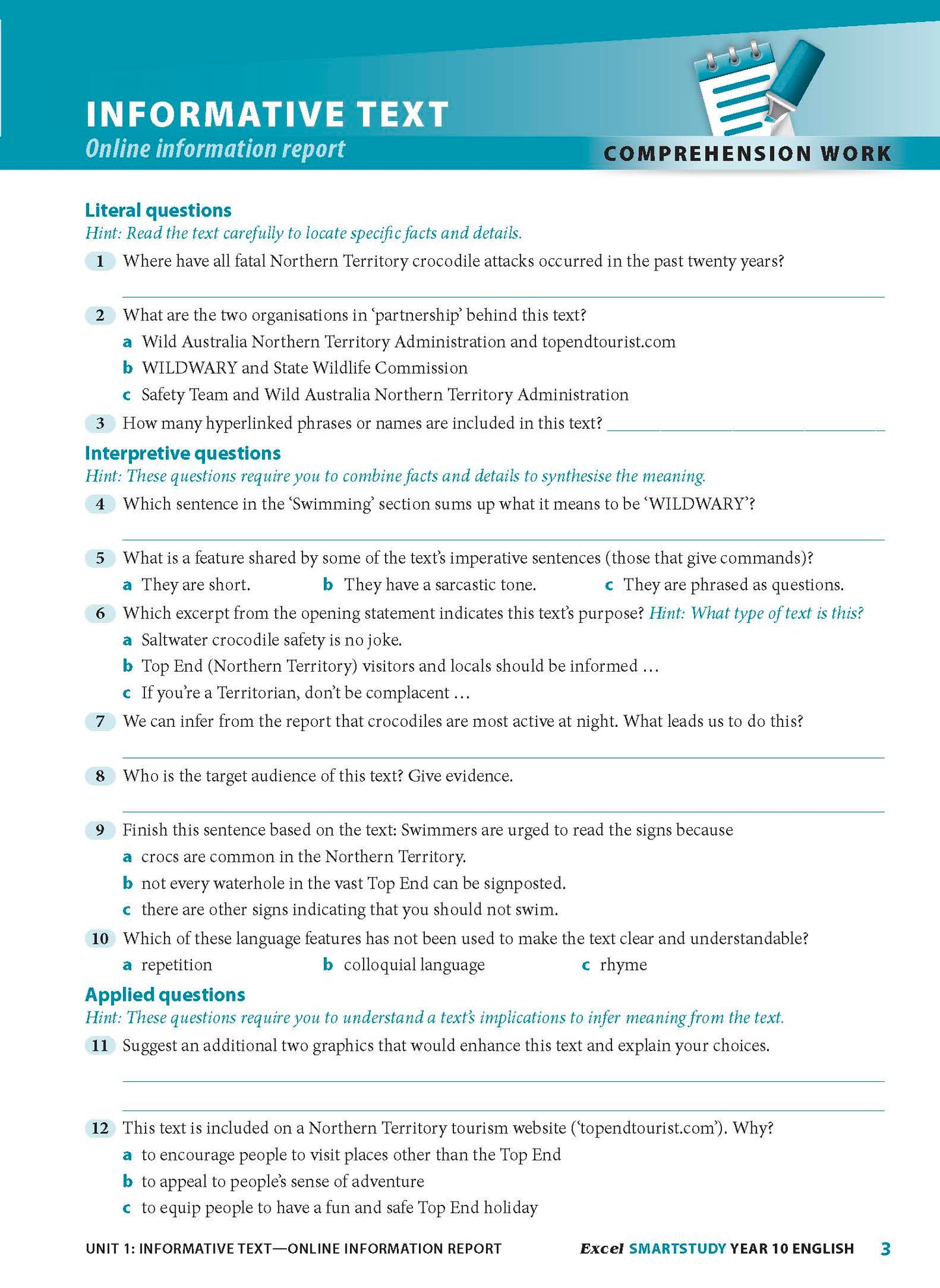 Excel SmartStudy - English Year 10