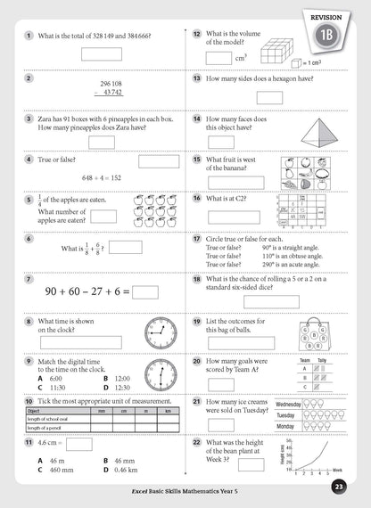 Excel Basic Skills - Mathematics Year 5