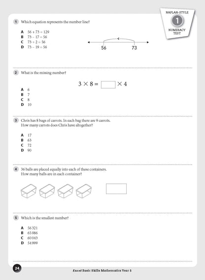 Excel Basic Skills - Mathematics Year 5