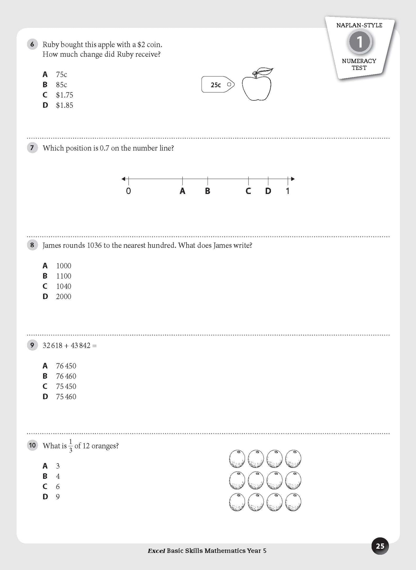 Excel Basic Skills - Mathematics Year 5