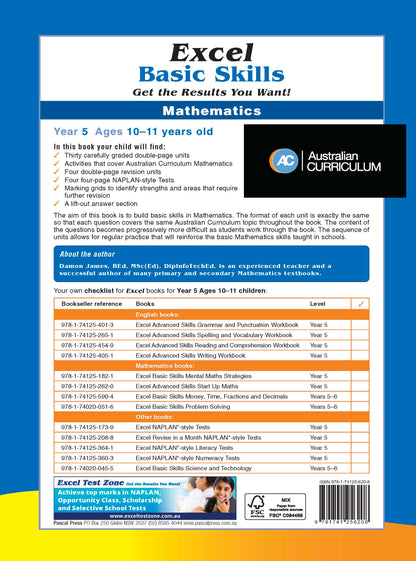 Excel Basic Skills - Mathematics Year 5