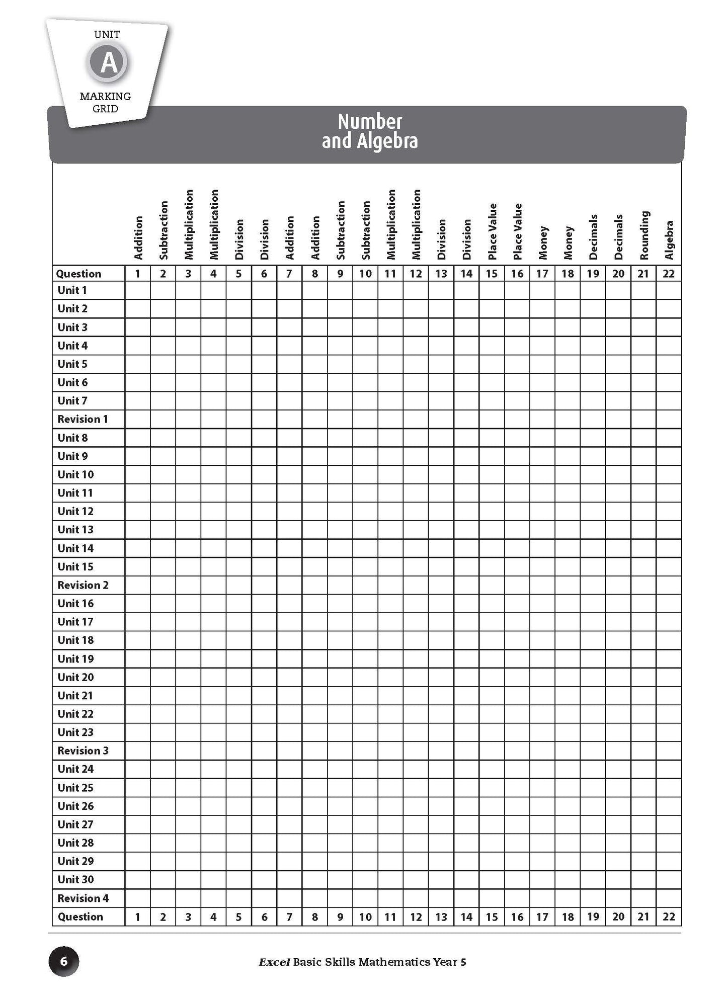 Excel Basic Skills - Mathematics Year 5