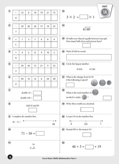 Excel Basic Skills - Mathematics Year 5