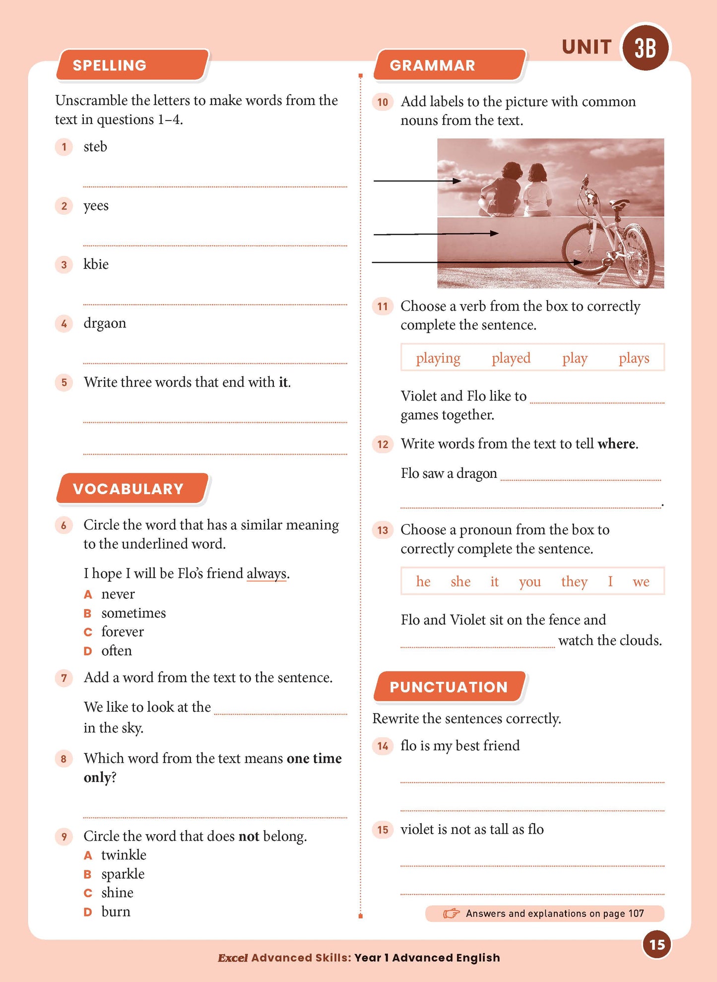 Excel Advanced Skills - Advanced English Year 1