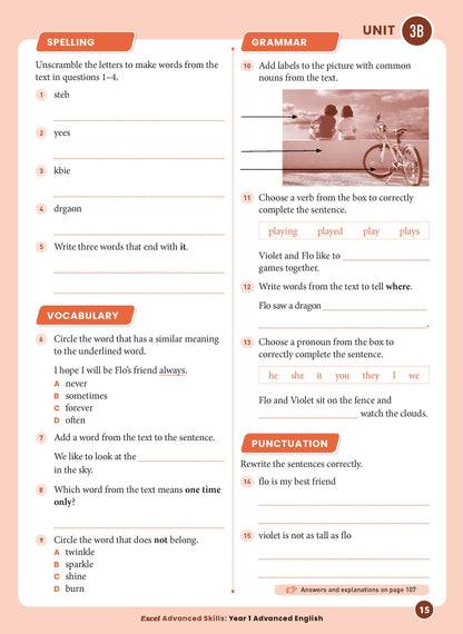 Excel Advanced Skills - Advanced English Year 1