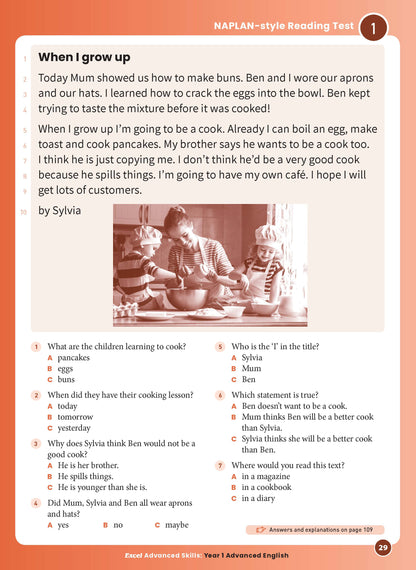 Excel Advanced Skills - Advanced English Year 1