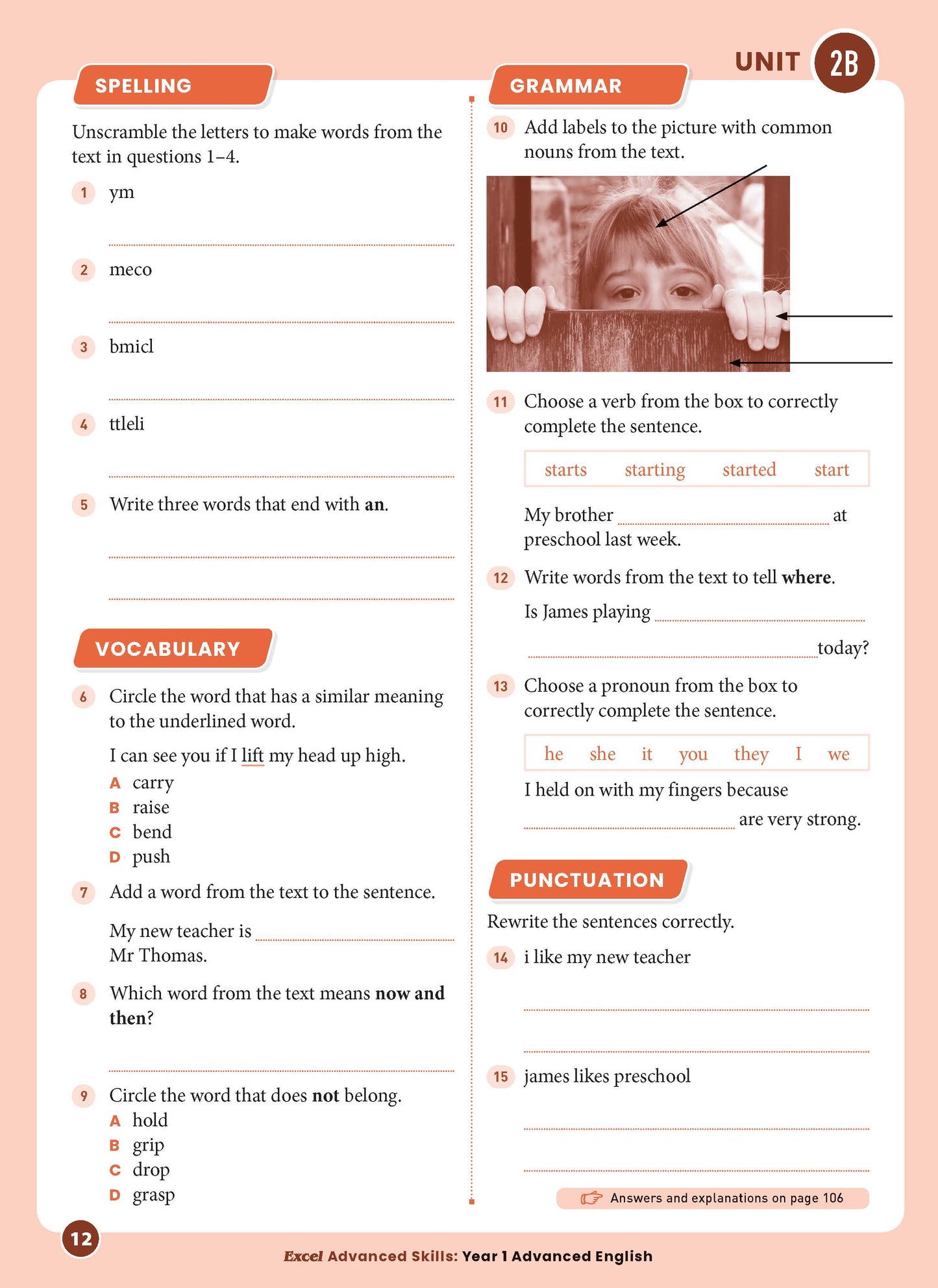 Excel Advanced Skills - Advanced English Year 1