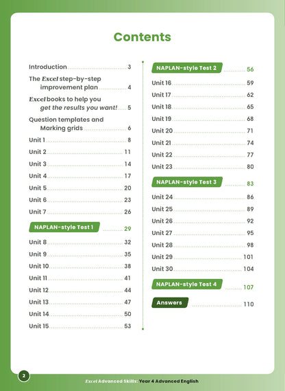 Excel Advanced Skills - Advanced English Year 4