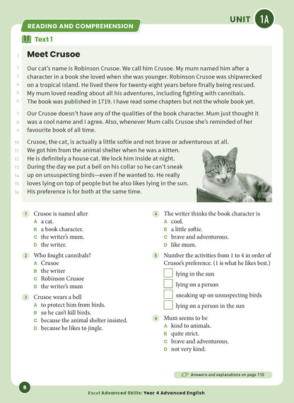 Excel Advanced Skills - Advanced English Year 4