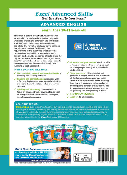 Excel Advanced Skills - Advanced English Year 5