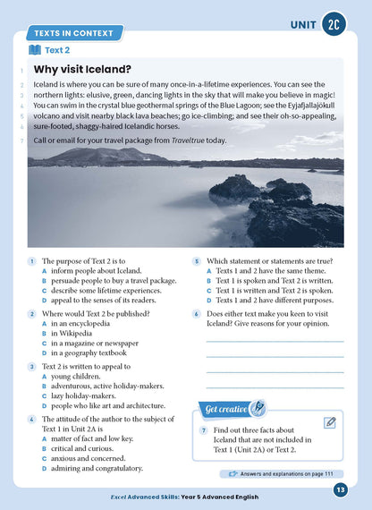 Excel Advanced Skills - Advanced English Year 5