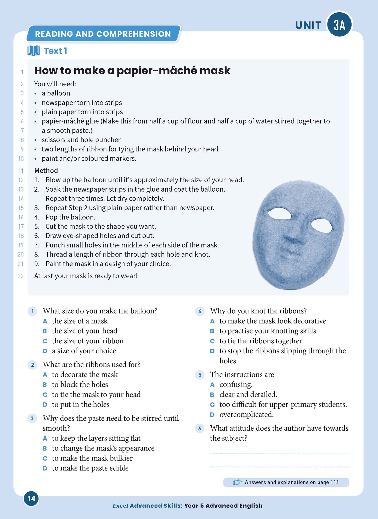 Excel Advanced Skills - Advanced English Year 5