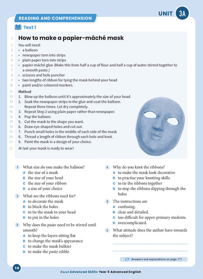 Excel Advanced Skills - Advanced English Year 5