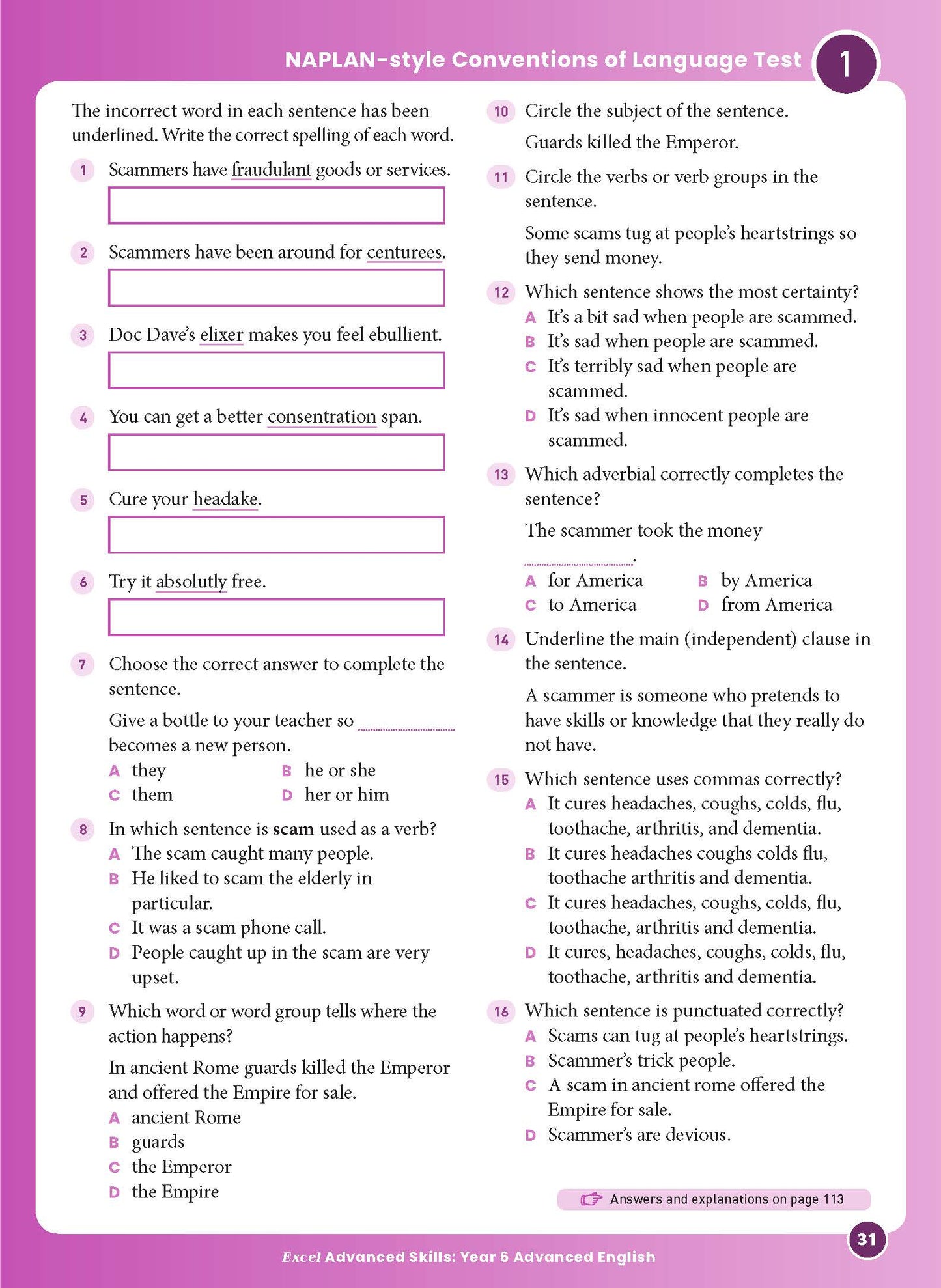 Excel Advanced Skills - Advanced English Year 6