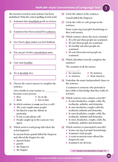 Excel Advanced Skills - Advanced English Year 6