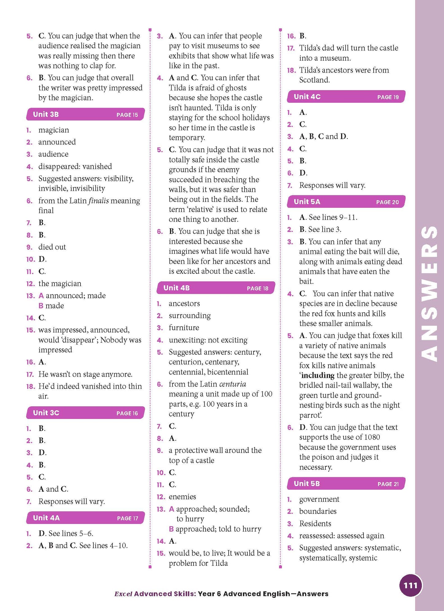 Excel Advanced Skills - Advanced English Year 6