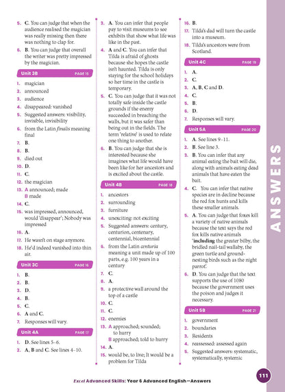 Excel Advanced Skills - Advanced English Year 6