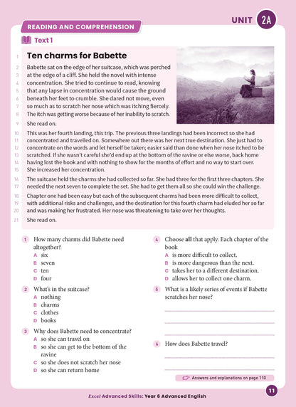 Excel Advanced Skills - Advanced English Year 6