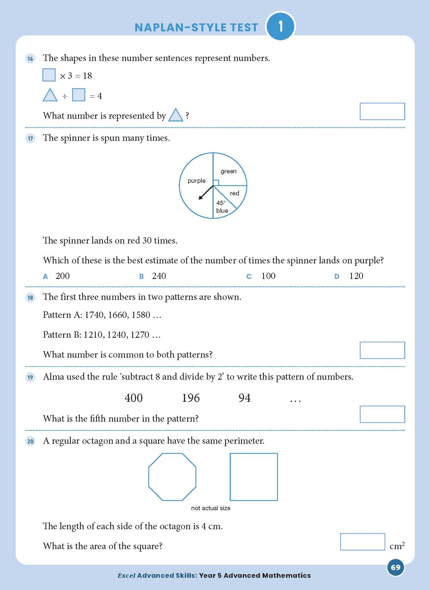 Excel Advanced Skills - Advanced Mathematics Year 5